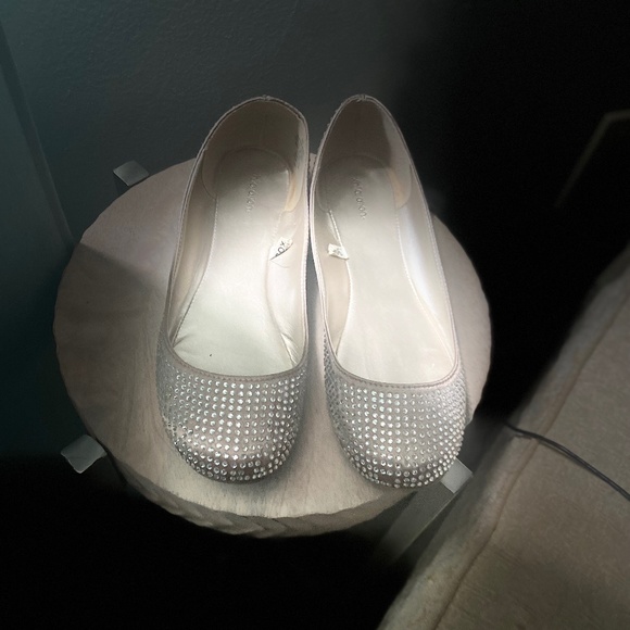 Flat sparkle taupe shoes size 10 - Picture 1 of 9